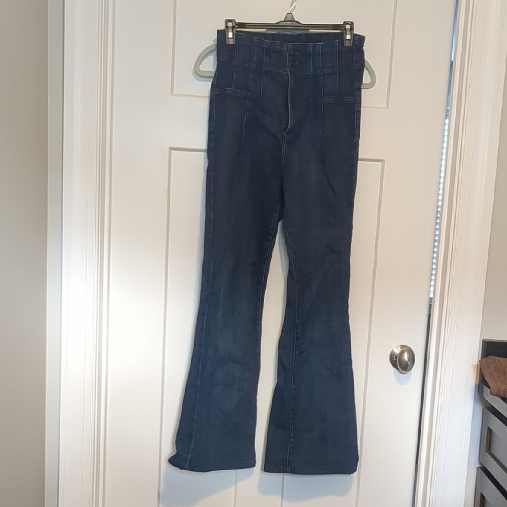 We The Free Dark Blue Flare Jeans